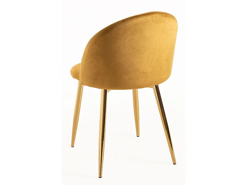 Packs Sillas Comedor - Pack 4 Sillas Vint Terciopelo Golden - Amarillo