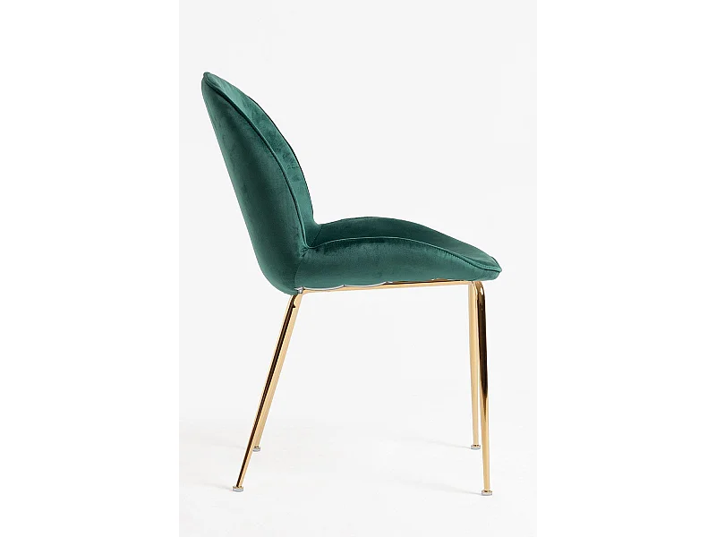 Sillas Comedor - Silla Bille Golden Terciopelo - Verde