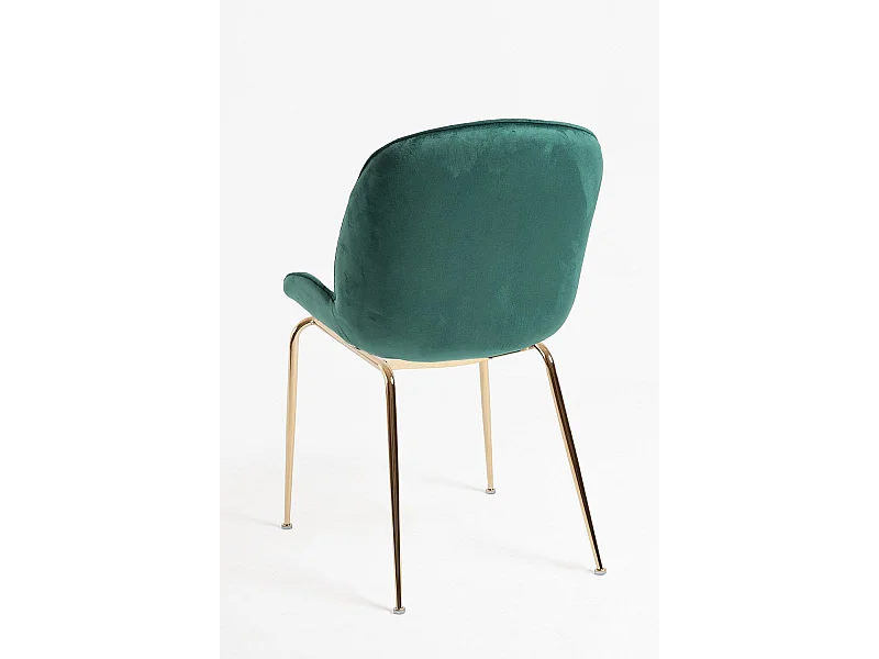 Sillas Comedor - Silla Bille Golden Terciopelo - Verde