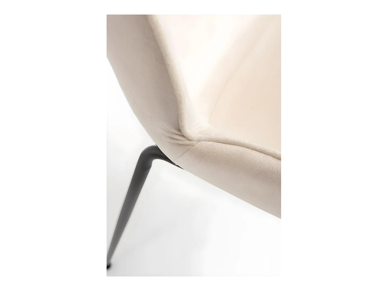 Sillas Comedor - Silla Bille Black Terciopelo - Beige