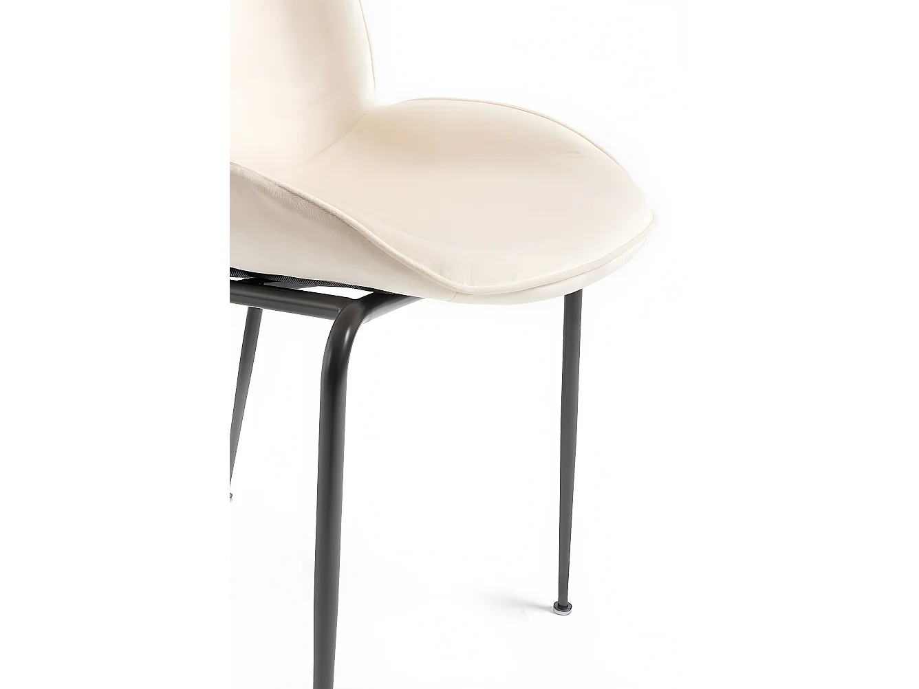 Sillas Comedor - Silla Bille Black Terciopelo - Beige