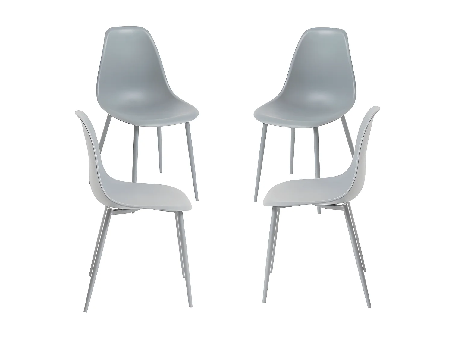 Packs Sillas Comedor - Pack 2 Sillas Mykle Total - Gris claro