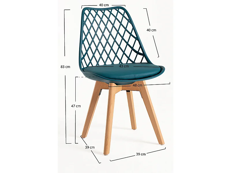 Packs Sillas Comedor - Pack 2 Sillas Mima - Verde azulado