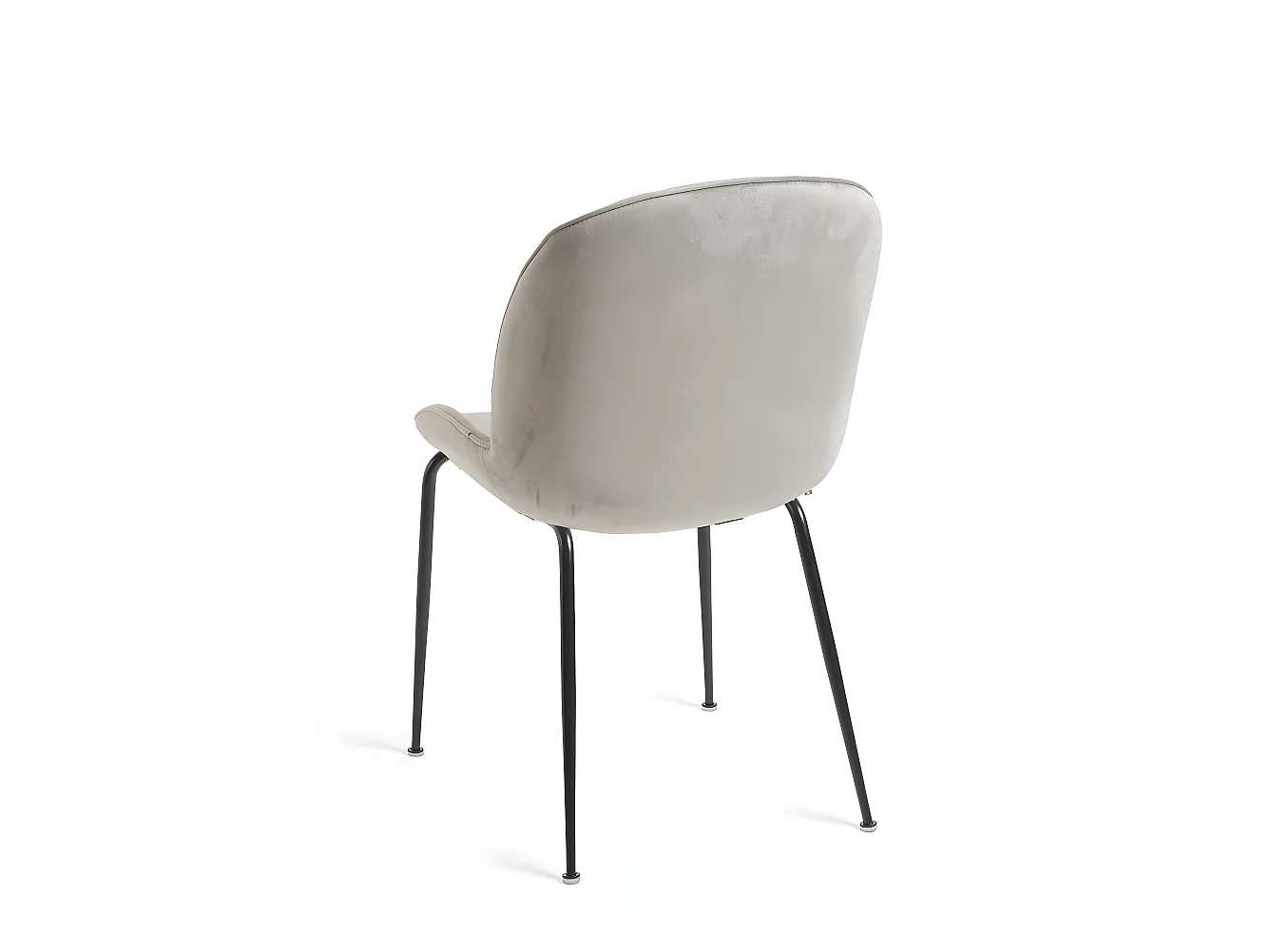 Sillas Comedor - Silla Bille Black Terciopelo - Gris claro