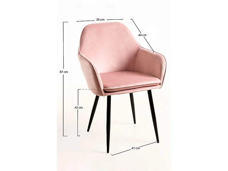 Packs Sillas Comedor - Pack 6 Sillas Chic Black - Rosa