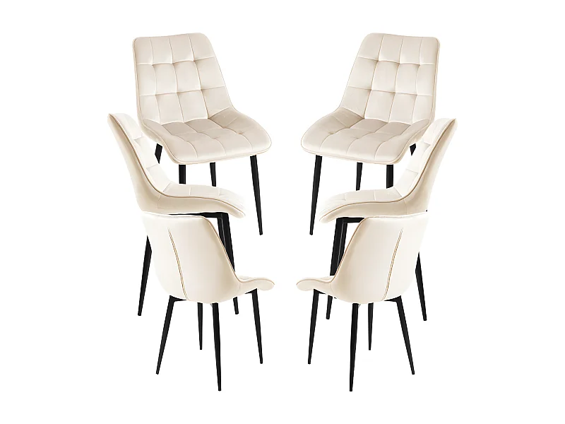 Packs Sillas Comedor - Pack 6 Sillas Cade Terciopelo - Beige