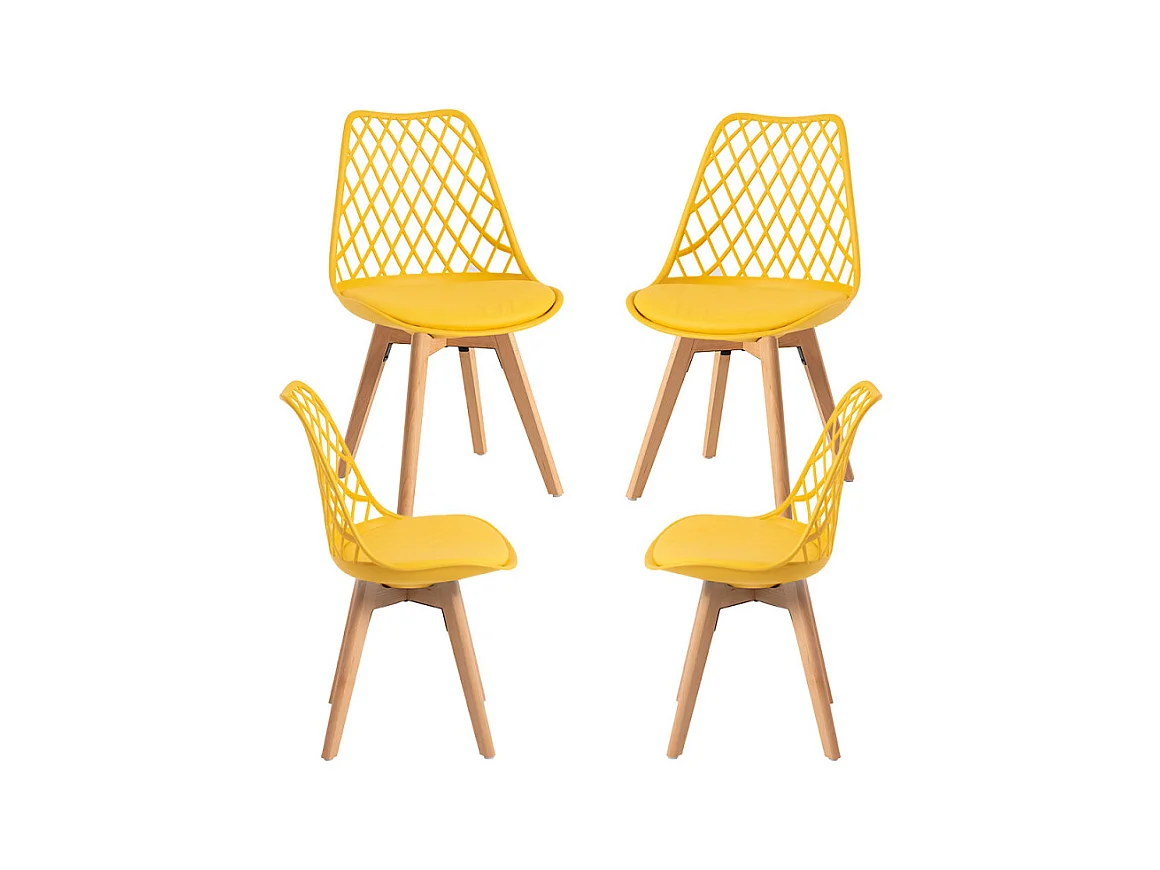 Packs Sillas Comedor - Pack 4 Sillas Mima - Amarillo