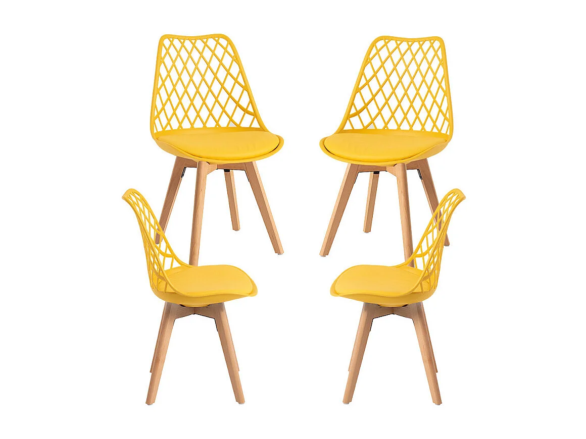 Packs Sillas Comedor - Pack 4 Sillas Mima - Amarillo