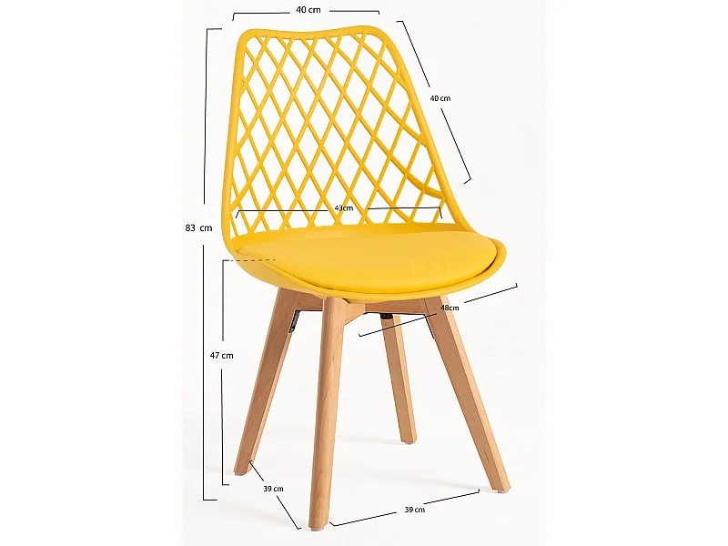 Packs Sillas Comedor - Pack 4 Sillas Mima - Amarillo