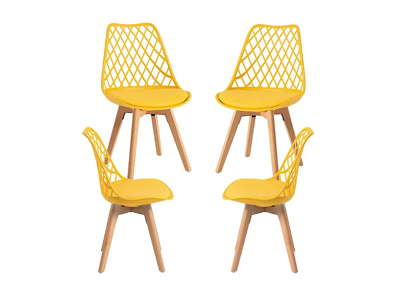 Packs Sillas Comedor - Pack 4 Sillas Mima - Amarillo