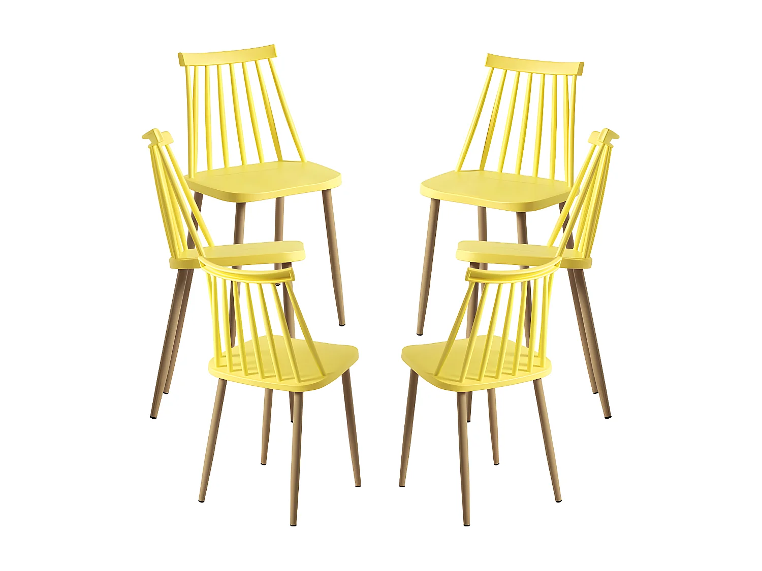Packs Sillas Comedor - Pack 6 Sillas Bik - Amarillo