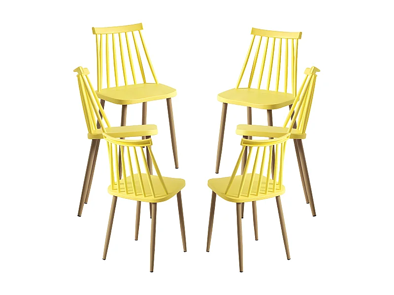 Packs Sillas Comedor - Pack 6 Sillas Bik - Amarillo