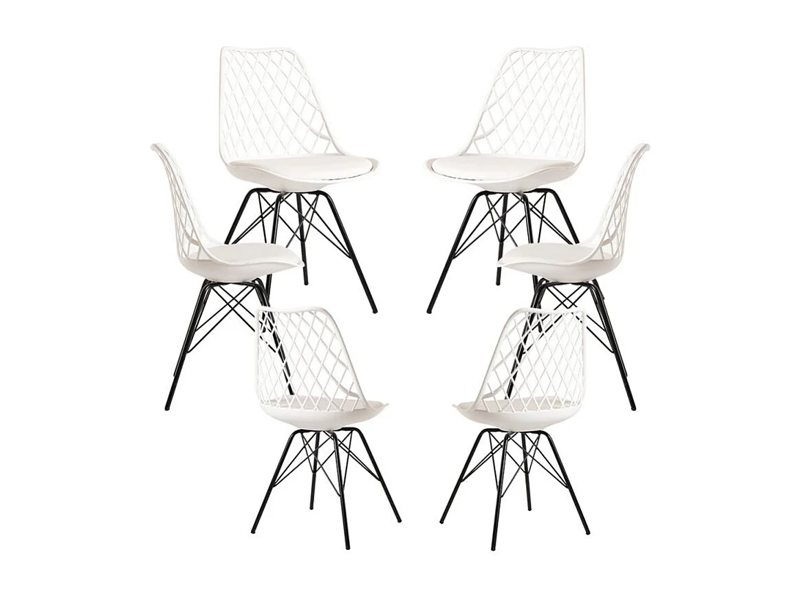Packs Sillas Comedor - Pack 6 Sillas Iron Mima - Blanco