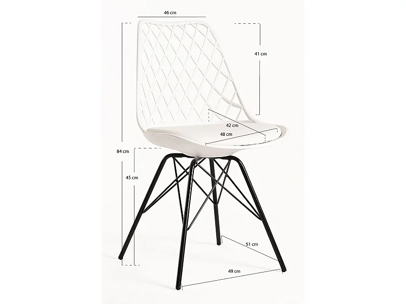 Packs Sillas Comedor - Pack 6 Sillas Iron Mima - Blanco