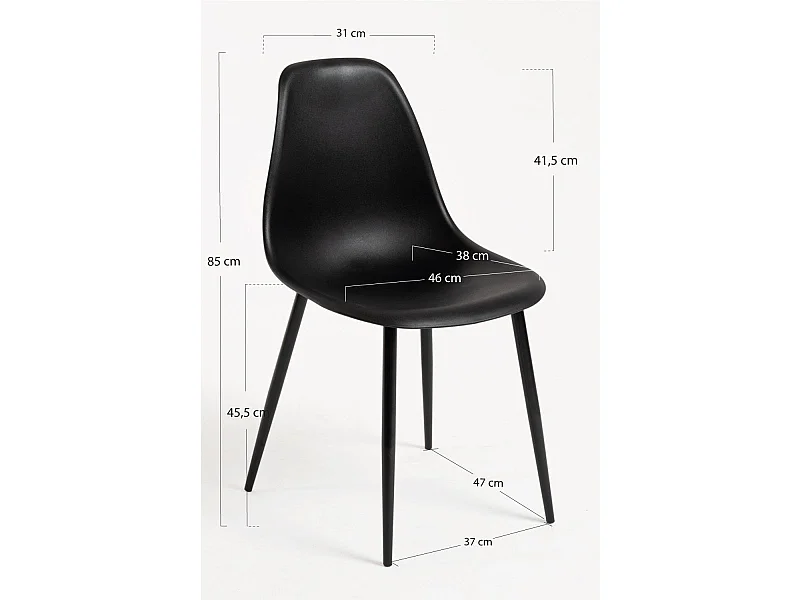 Sillas Comedor - Silla Mykle Total - Negro