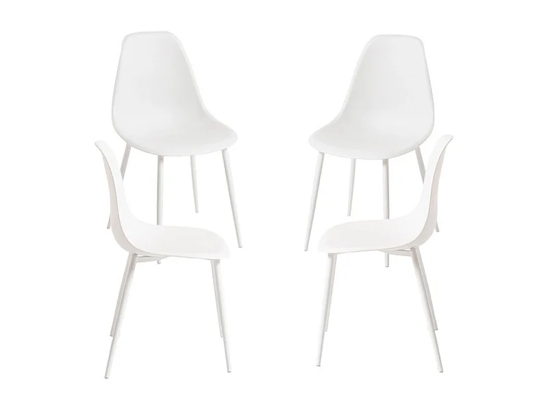 Packs Sillas Comedor - Pack 4 Sillas Mykle Total - Blanco