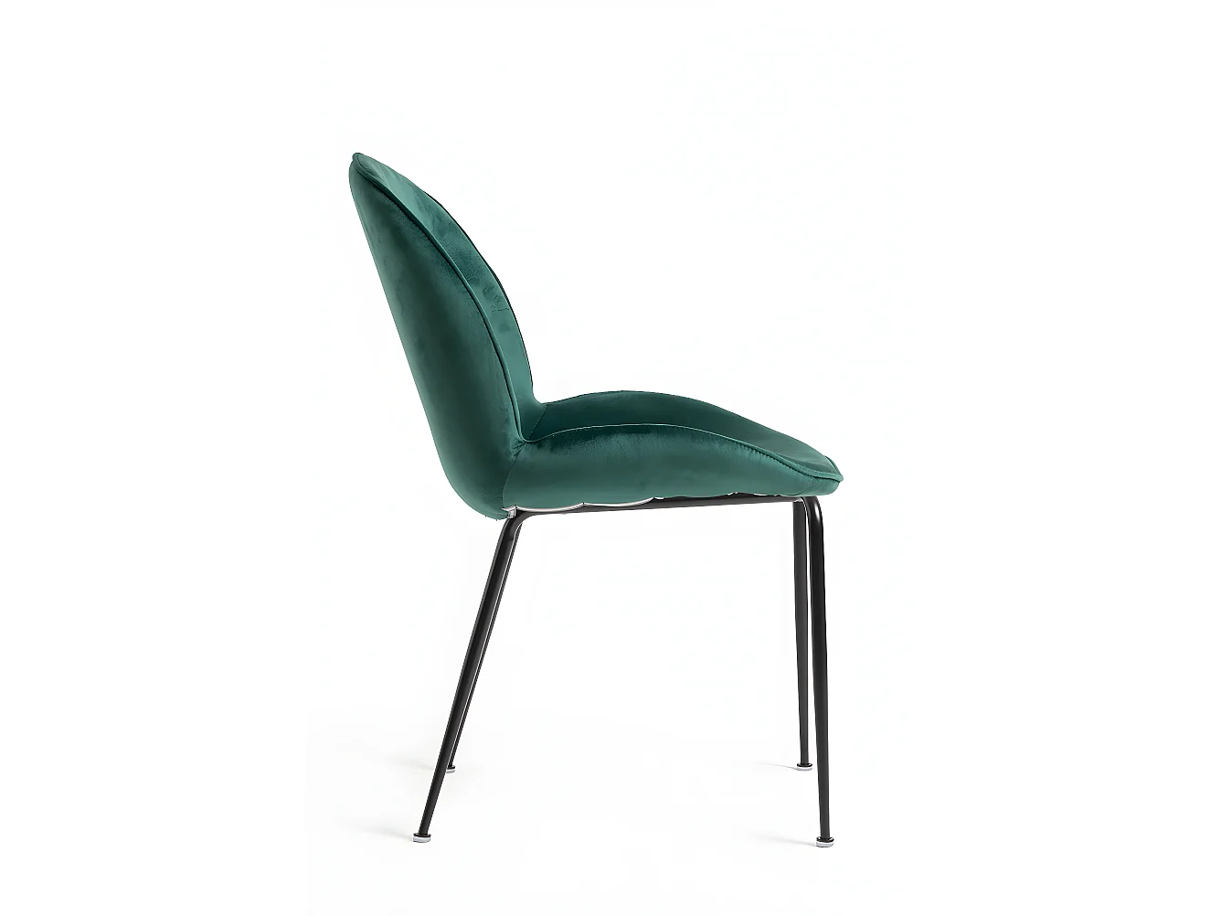 Sillas Comedor - Silla Bille Black Terciopelo - Verde