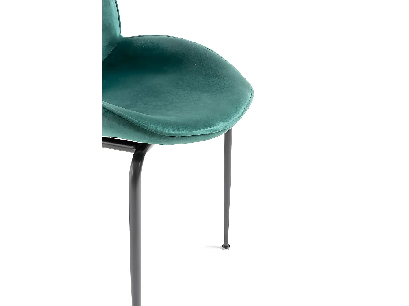 Sillas Comedor - Silla Bille Black Terciopelo - Verde
