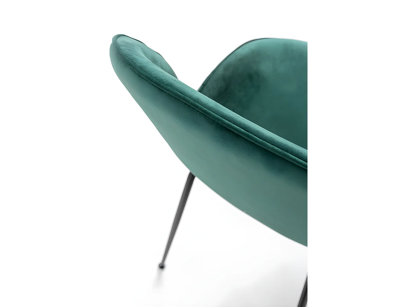 Sillas Comedor - Silla Bille Black Terciopelo - Verde