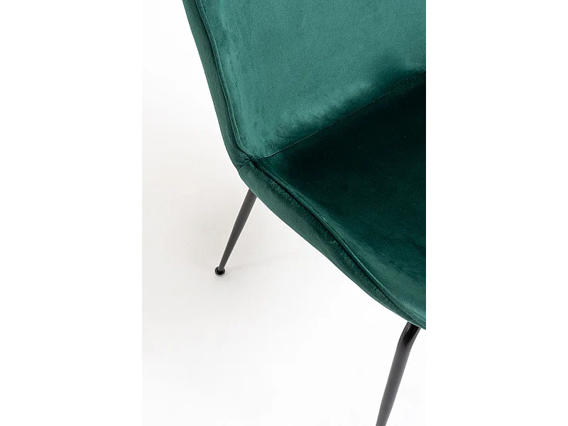 Sillas Comedor - Silla Bille Black Terciopelo - Verde