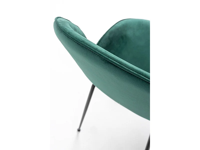 Sillas Comedor - Silla Bille Black Terciopelo - Verde