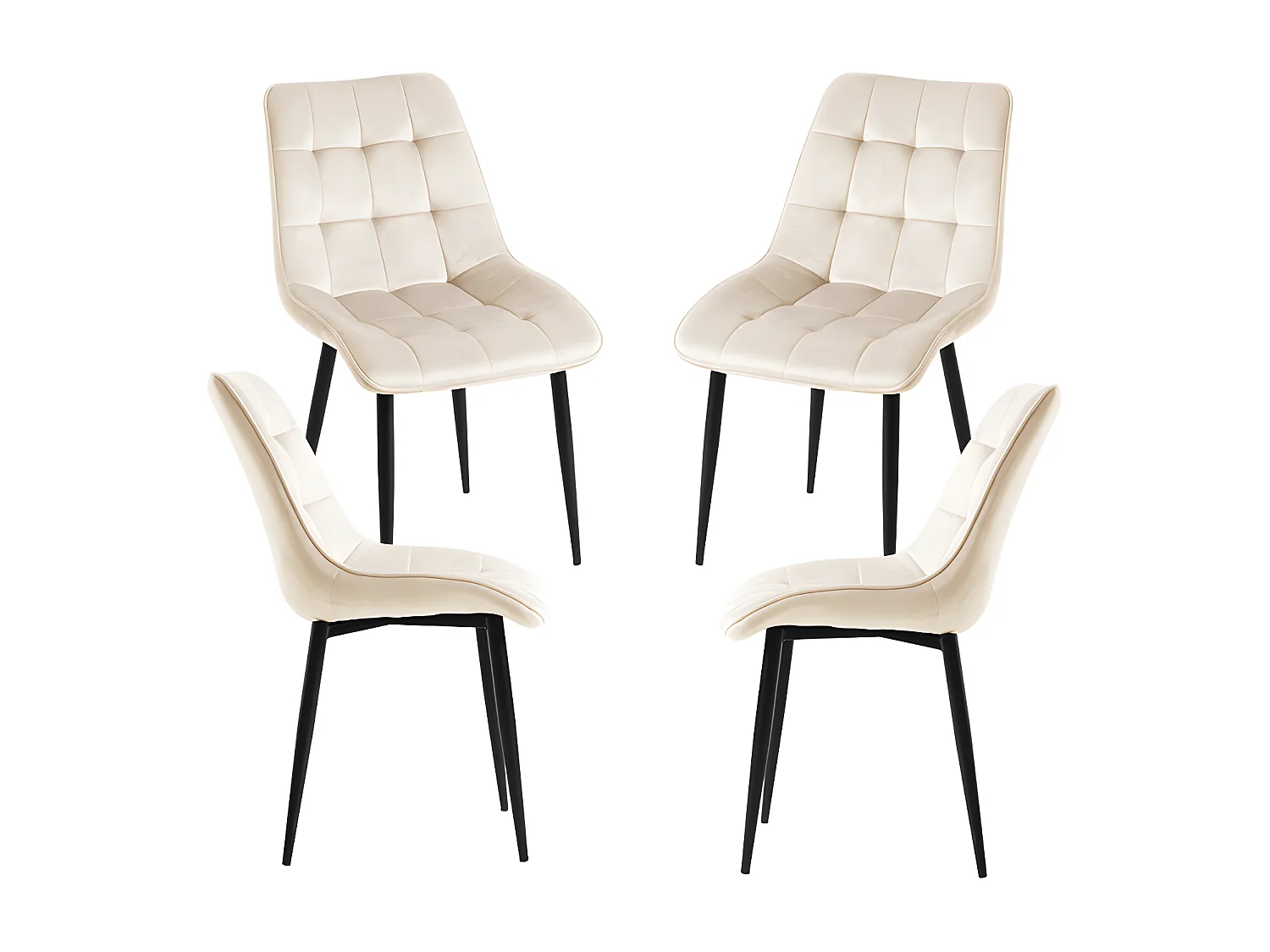 Packs Sillas Comedor - Pack 4 Sillas Cade Terciopelo - Beige