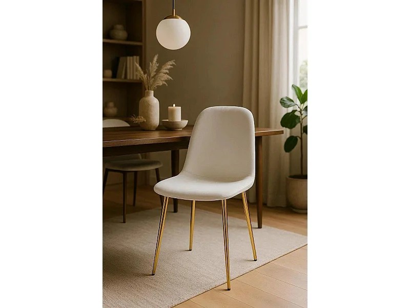 Sillas Comedor - Silla Golden Teok Terciopelo - Beige