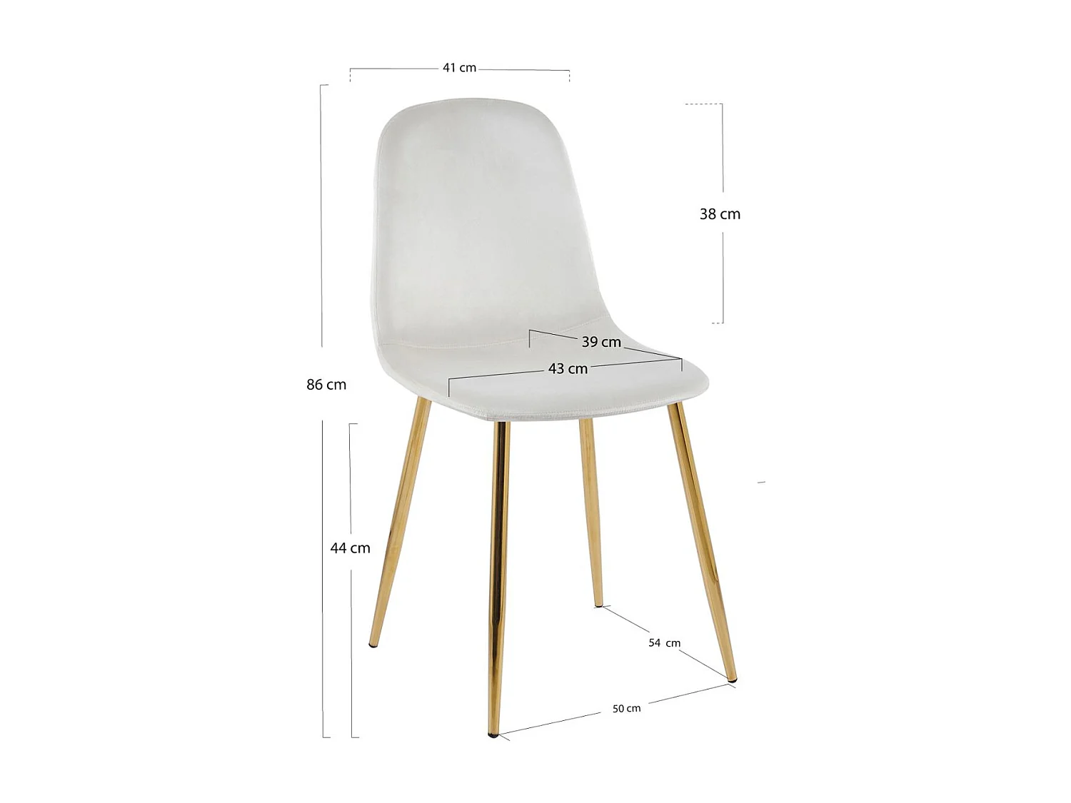 Sillas Comedor - Silla Golden Teok Terciopelo - Beige