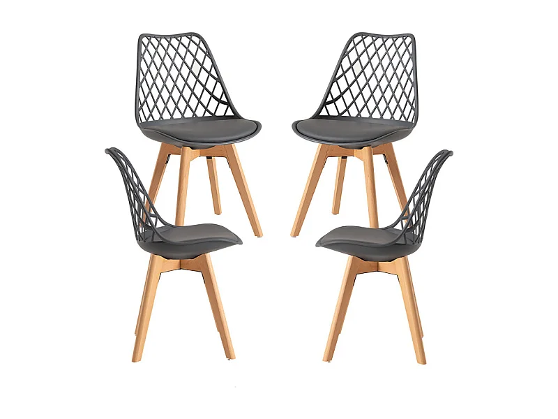 Packs Sillas Comedor - Pack 4 Sillas Mima - Gris oscuro