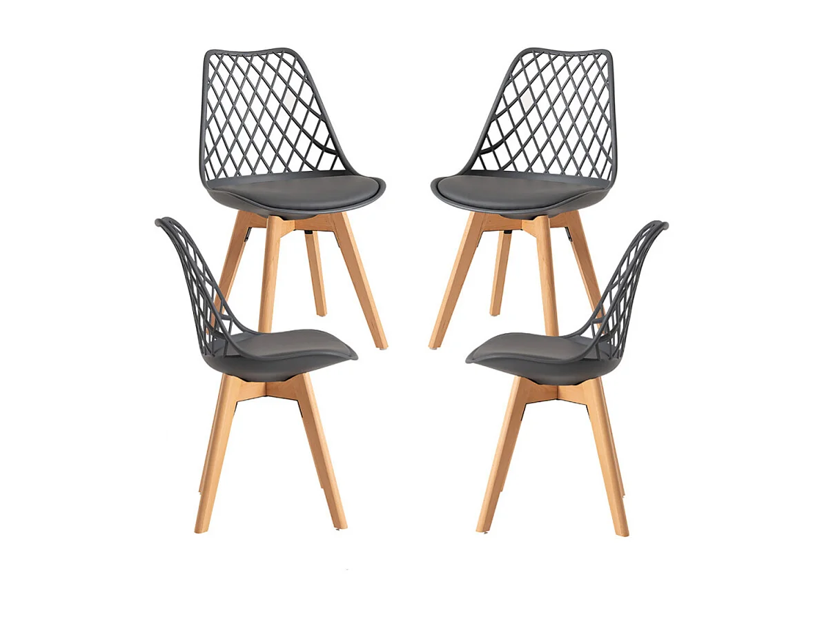 Packs Sillas Comedor - Pack 4 Sillas Mima - Gris oscuro