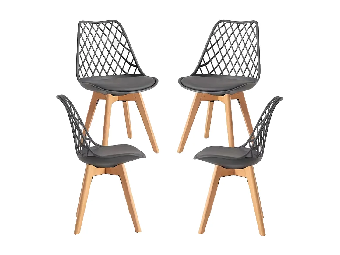 Packs Sillas Comedor - Pack 4 Sillas Mima - Gris oscuro