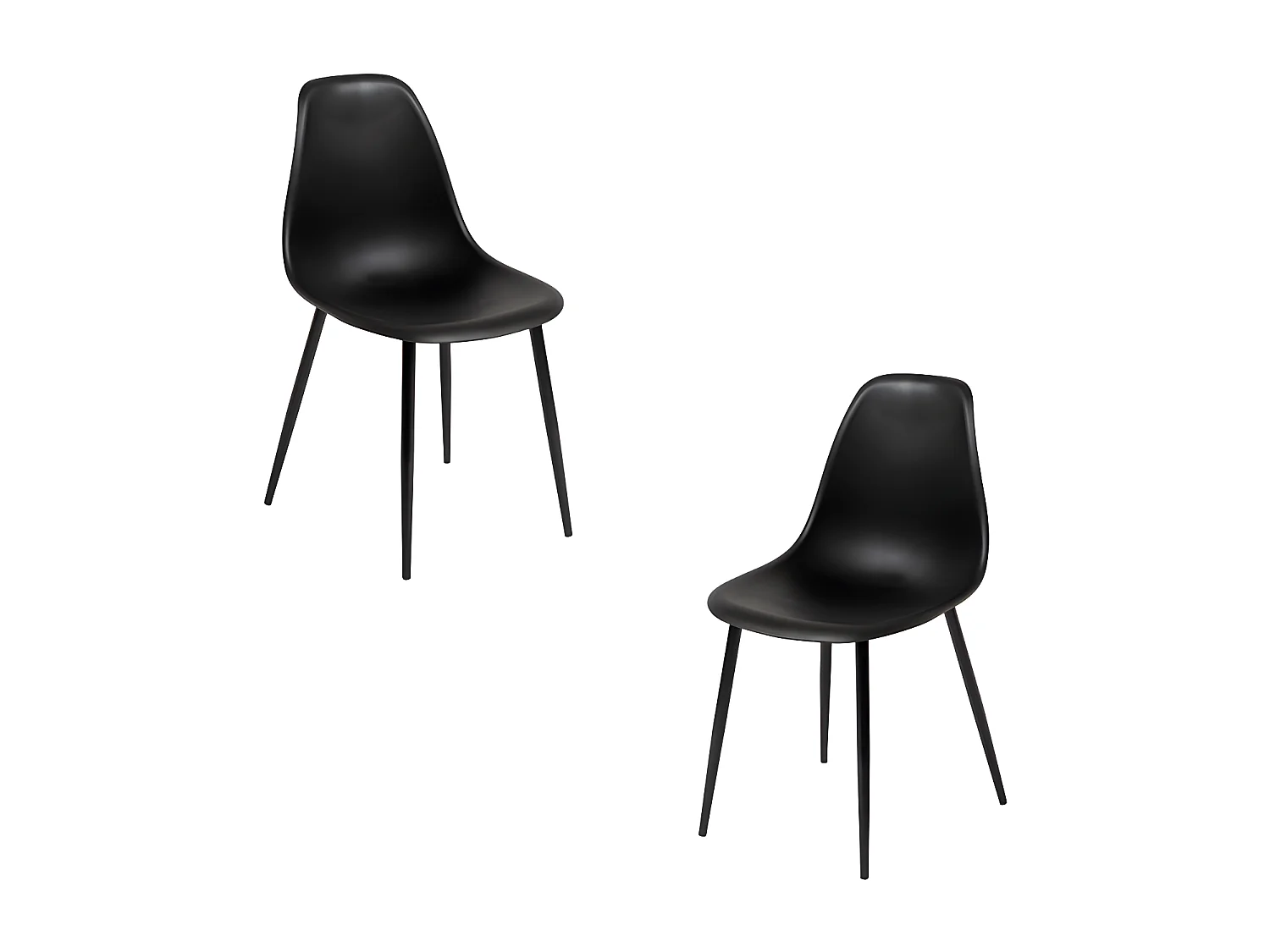 Packs Sillas Comedor - Pack 2 Sillas Mykle Total - Negro