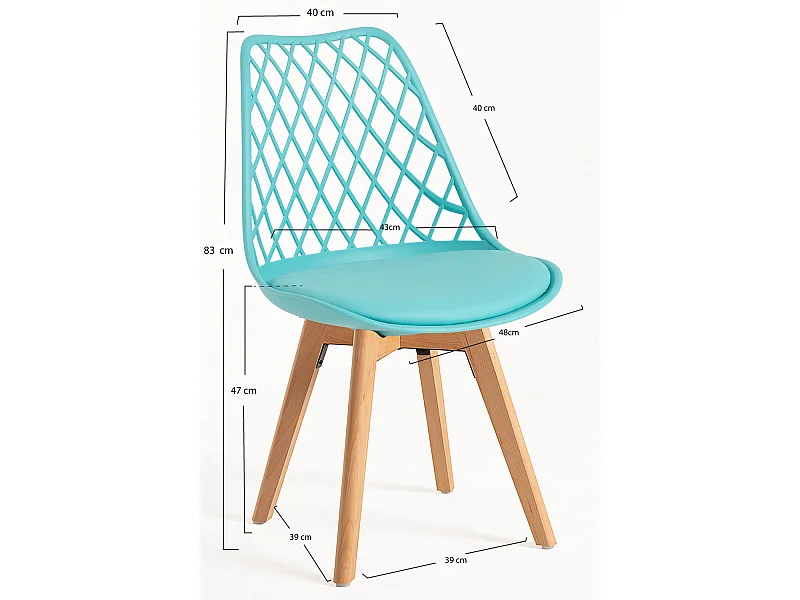 Packs Sillas Comedor - Pack 2 Sillas Mima - Aguamarina