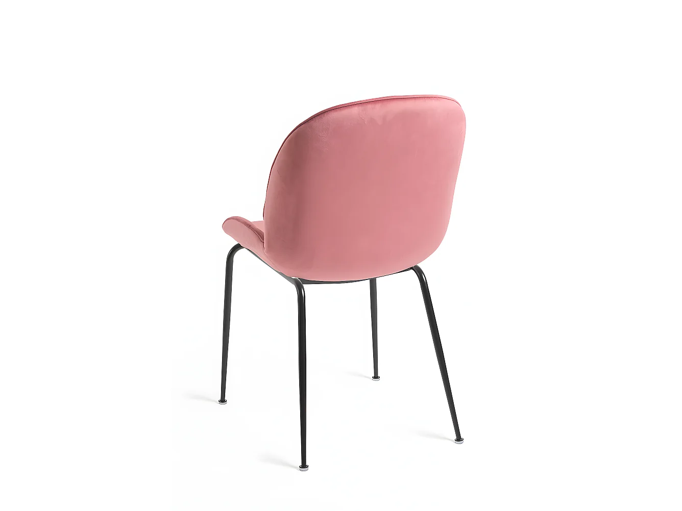 Sillas Comedor - Silla Bille Black Terciopelo - Rosa