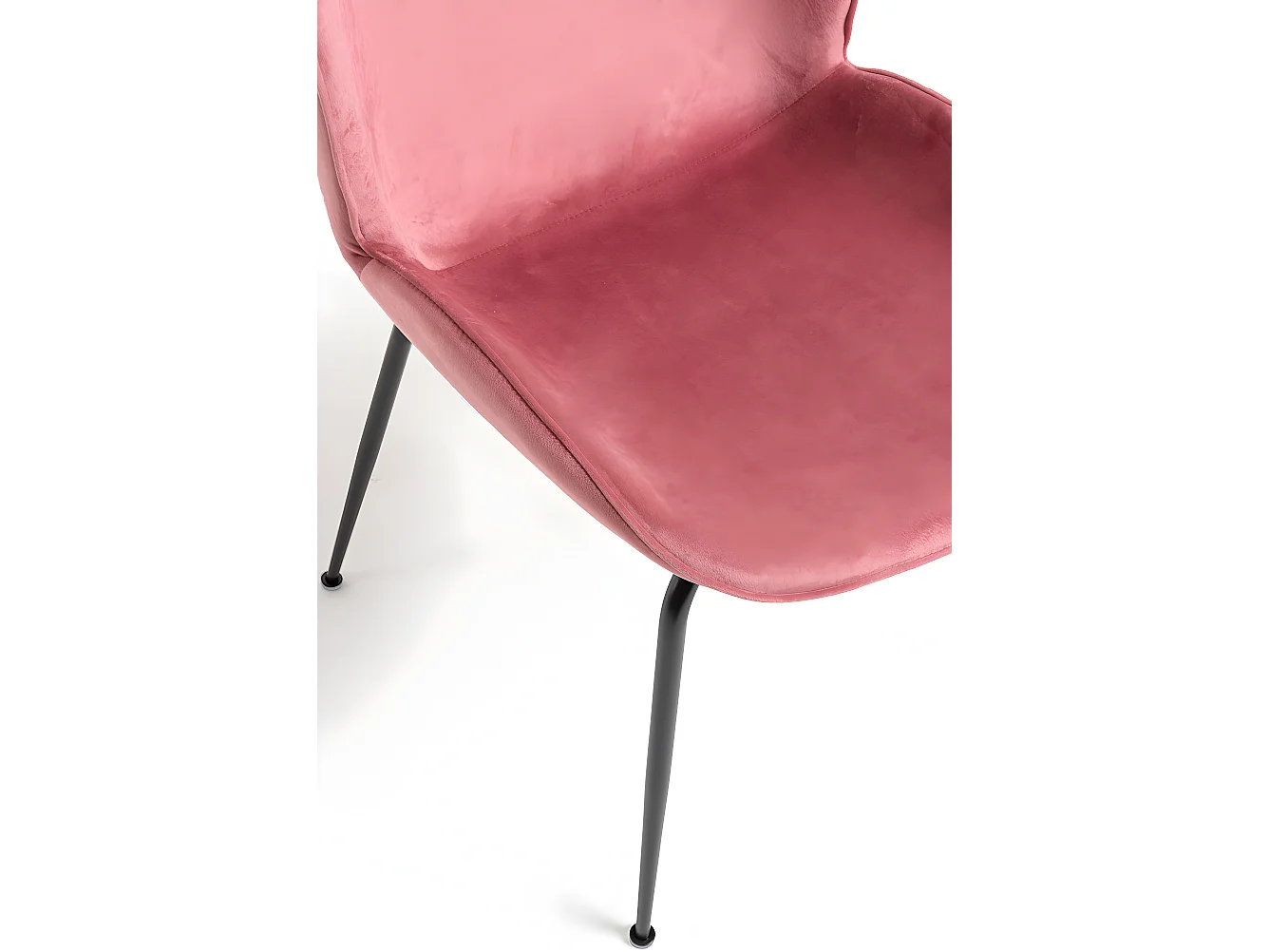 Sillas Comedor - Silla Bille Black Terciopelo - Rosa