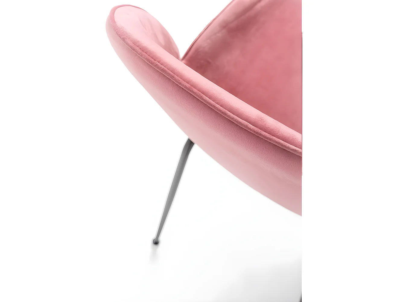 Sillas Comedor - Silla Bille Black Terciopelo - Rosa