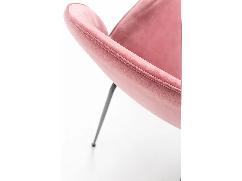 Sillas Comedor - Silla Bille Black Terciopelo - Rosa