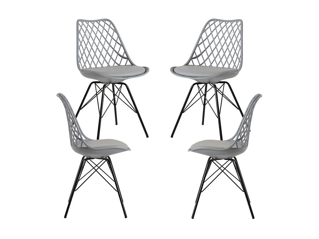 Packs Sillas Comedor - Pack 4 Sillas Iron Mima - Gris claro
