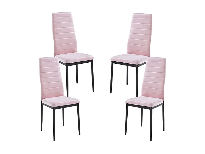 Packs Sillas Comedor - Pack 4 Sillas Lauter Terciopelo - Rosa