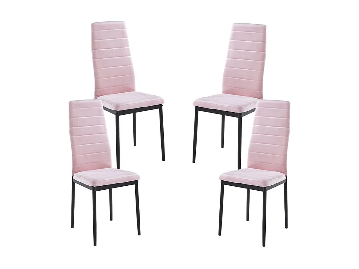 Packs Sillas Comedor - Pack 4 Sillas Lauter Terciopelo - Rosa