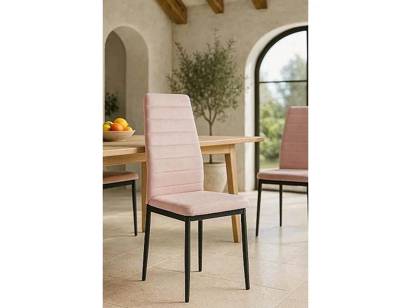 Packs Sillas Comedor - Pack 4 Sillas Lauter Terciopelo - Rosa