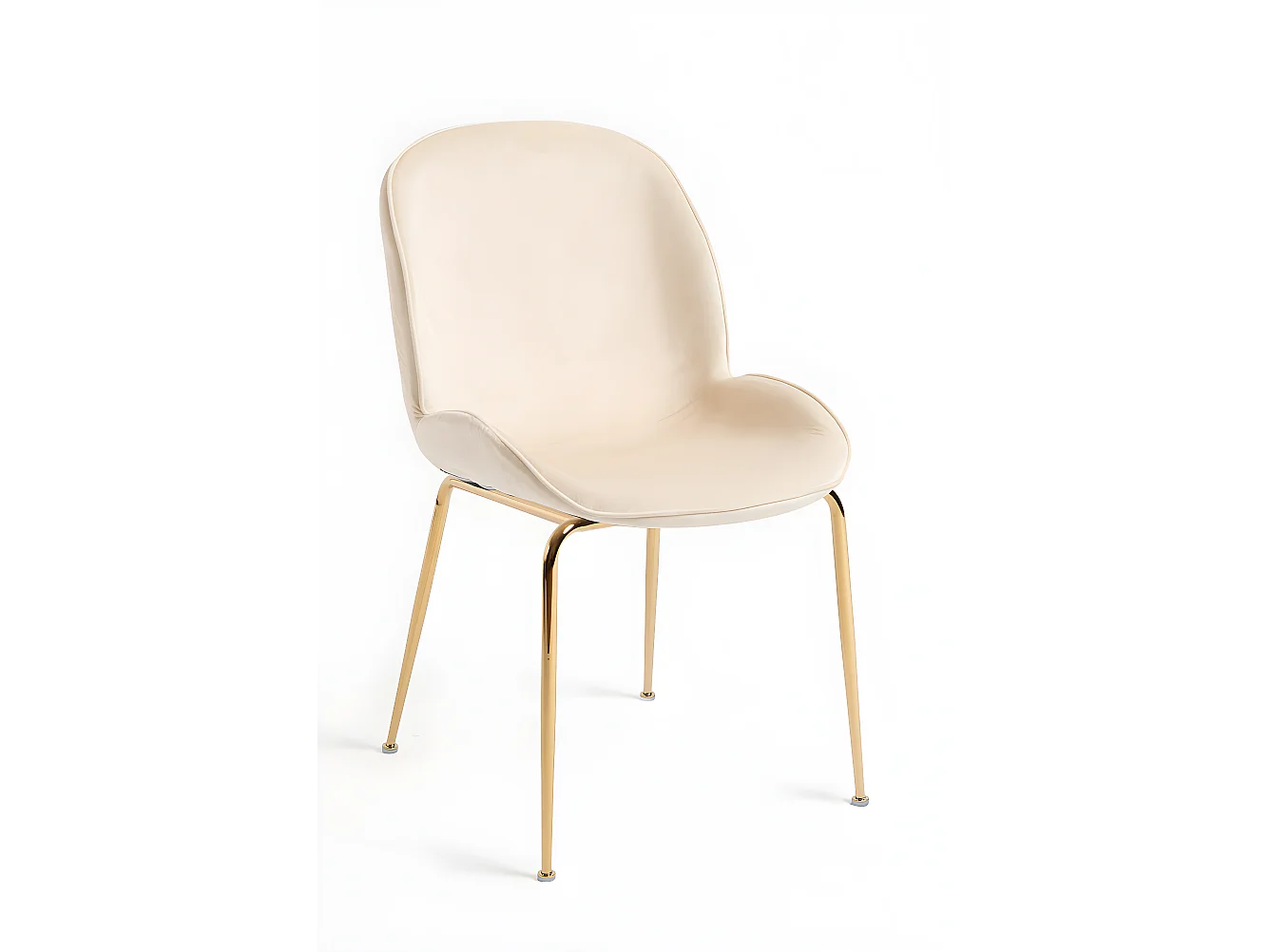 Sillas Comedor - Silla Bille Golden Terciopelo - Beige
