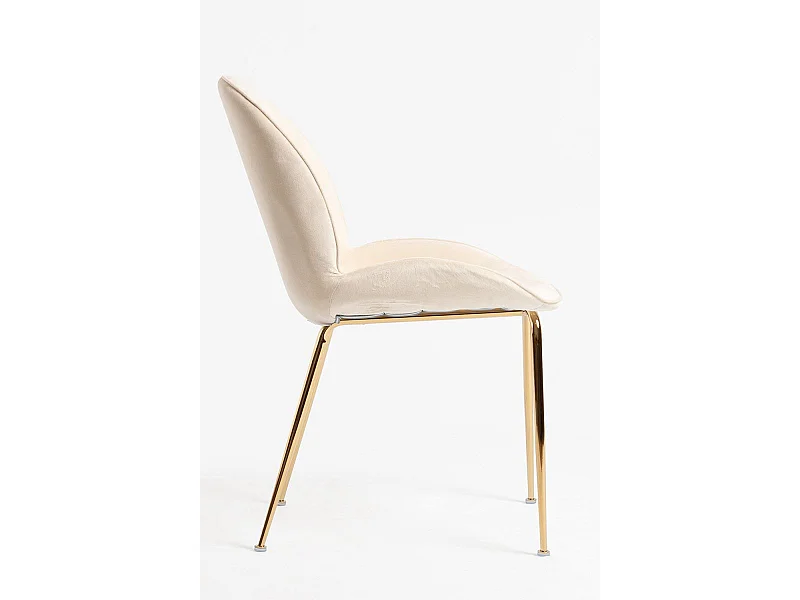 Sillas Comedor - Silla Bille Golden Terciopelo - Beige