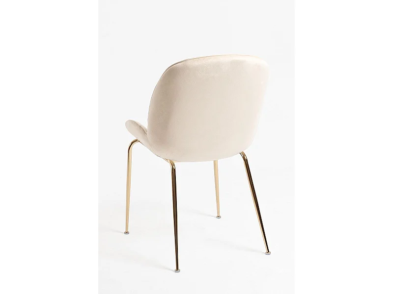 Sillas Comedor - Silla Bille Golden Terciopelo - Beige