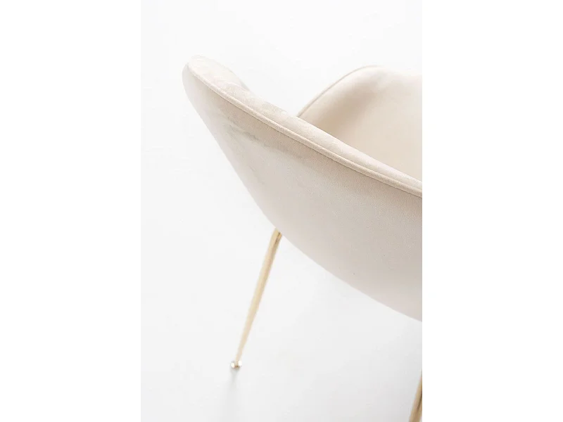 Sillas Comedor - Silla Bille Golden Terciopelo - Beige