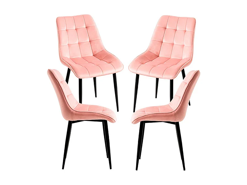 Packs Sillas Comedor - Pack 4 Sillas Cade Terciopelo - Rosa
