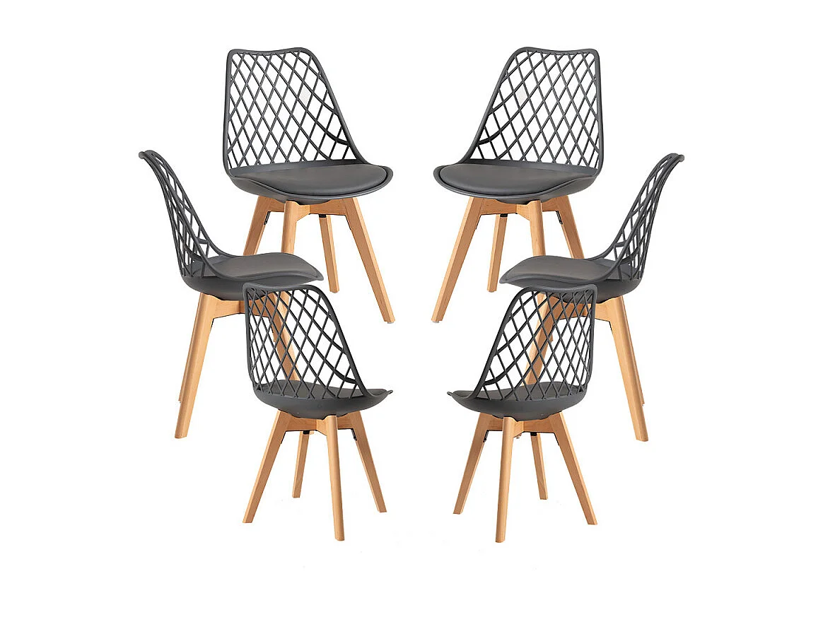 Packs Sillas Comedor - Pack 6 Sillas Mima - Gris oscuro