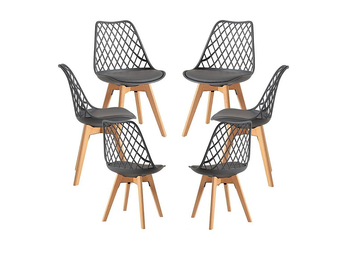 Packs Sillas Comedor - Pack 6 Sillas Mima - Gris oscuro