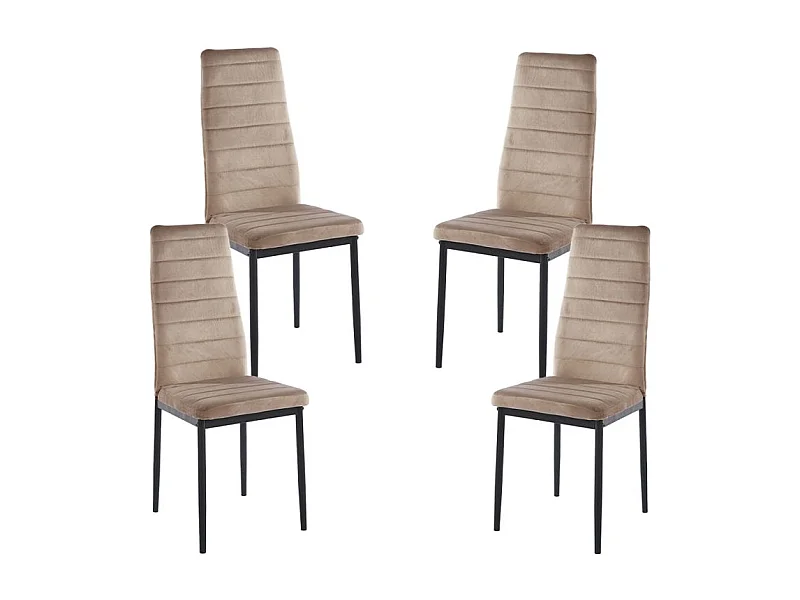 Packs Sillas Comedor - Pack 4 Sillas Lauter Terciopelo - Champán
