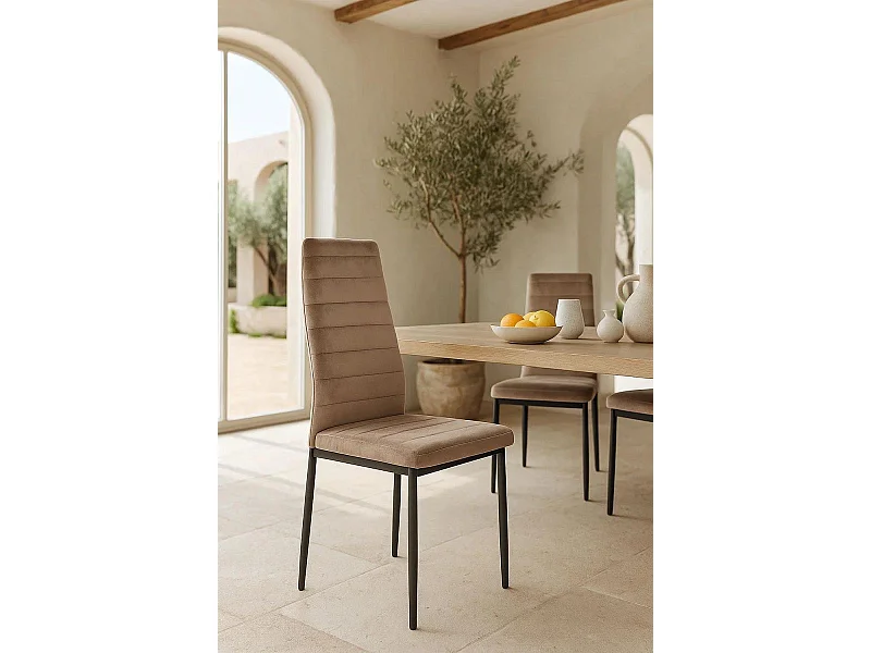 Packs Sillas Comedor - Pack 4 Sillas Lauter Terciopelo - Champán